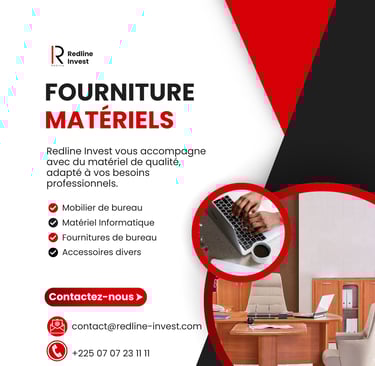 Redline Invest vous accompagne avec du matériel de qualité, adapté à vos besoins professionnels.
