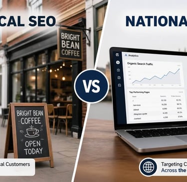 Local SEO vs National SEO Comparison