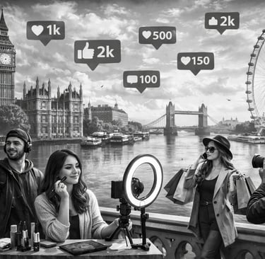 London's influencers social media in the air