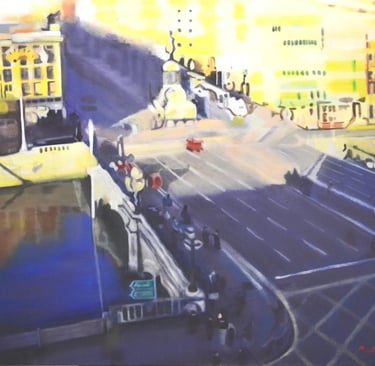 Yellow & Lavender O'Connell Bridge & Street