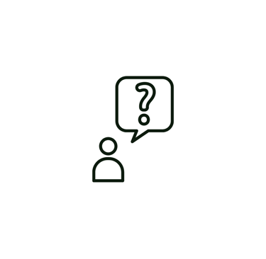 a person with a question mark on their head