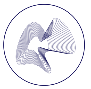 Circular object with a curved design