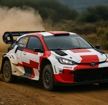 Vehículo Rally1 del WRC 2025 compitiendo en un tramo sin sistema híbrido