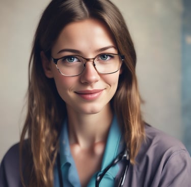 A dental professional wearing a pink cap and protective eyewear is performing a procedure using a specialized instrument. They are in a clinical setting, with a computer displaying dental imagery in the background. Another person, likely a patient, wearing a colorful cap, is partially visible.