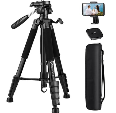 VICTIV 74” Camera Tripod, Tripod for Camera and Phone, Aluminum Heavy Duty Tripod Stand