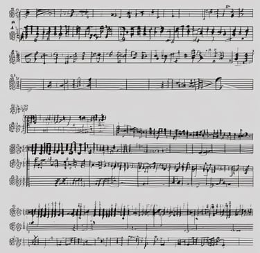 A marching band parades along a wide street lined with trees, with a large, ornate building visible in the background. The musicians wear dark uniforms with red accents and play various instruments.