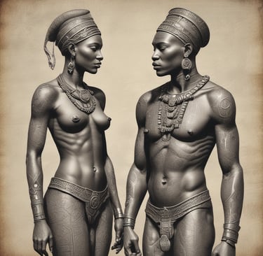 Ancient African couple pure health
