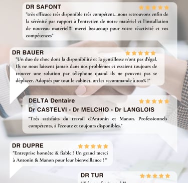 Avis client dépôt dentaire DENTALTA