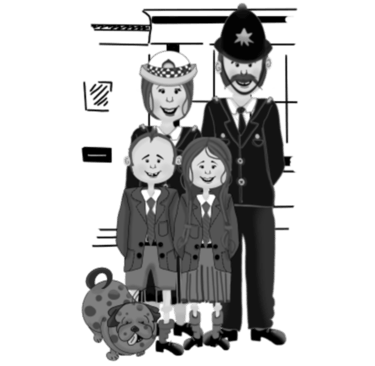 Sink family from chapter book series for kids
