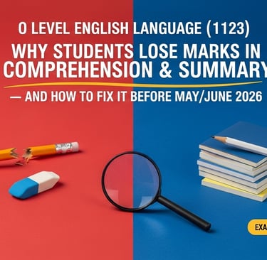 O Level English Language (1123): Why Students Lose Marks in Comprehension & Summary