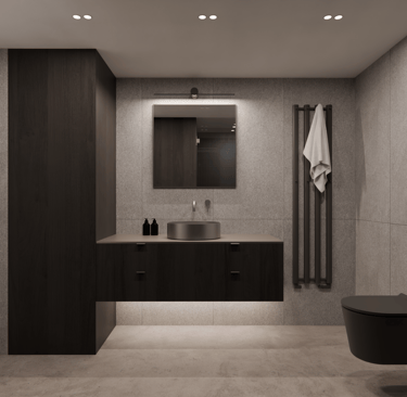 lofto vonios interjero projektas Kaune