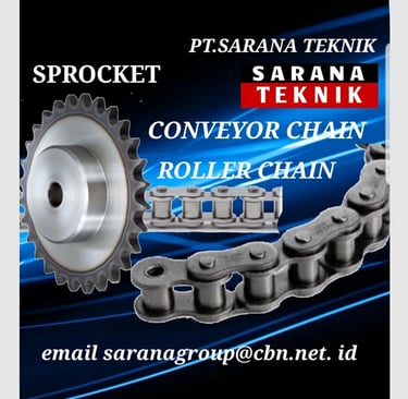 Jual Tsubaki Conveyor Chain, jual Renold Roller Chain, jual Hitachi Roller Chain.