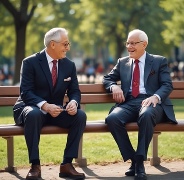 A person wearing glasses and a suit is speaking into a microphone while holding a gavel in one hand. Papers are scattered on the table in front of them, and a drum set is visible in the background.