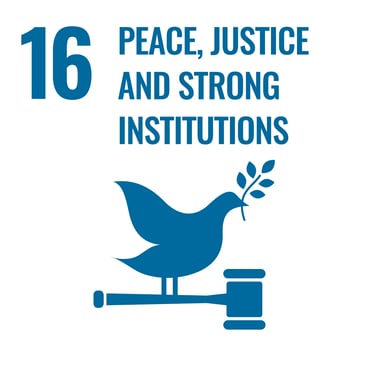 SDG Goal 16 – Peace, Justice and Strong Institutions: Promote peaceful, inclusive societies