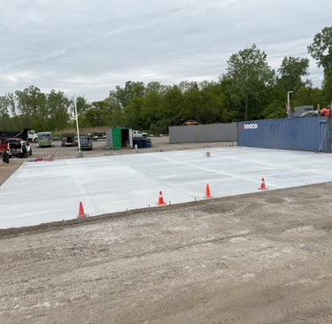 Concrete Parking Lot in Flint, Michigan