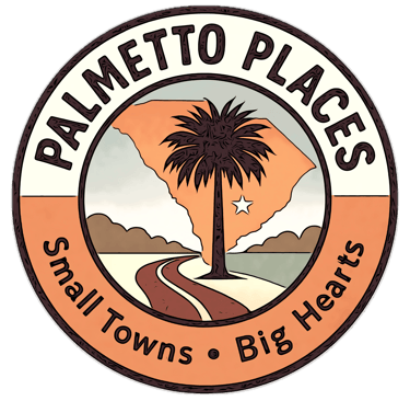 Circular logo Palmetto Places Tree Map Road