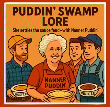 Mother Martha and her three sons in the Puddin Swamp