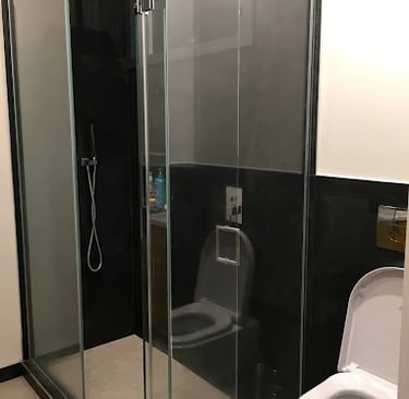Sunnyvale, CA bathroom remodeling project with black tiles