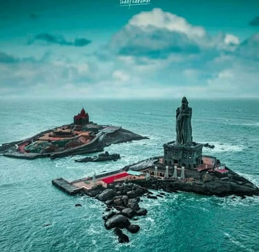 Kanyakumari trip from Chennai – iconic coastal view with historic rock monuments.