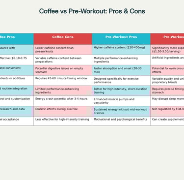 pros and cons table