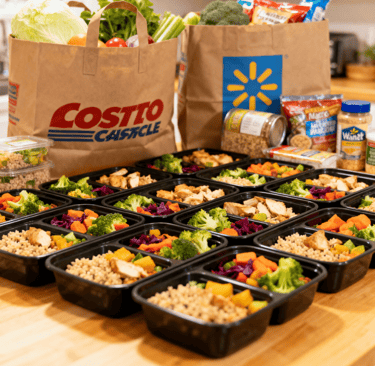 Meal Prep Sunday: colorful macro-balanced meals in containers