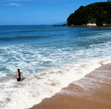 cabeludo na praia do Prumirim