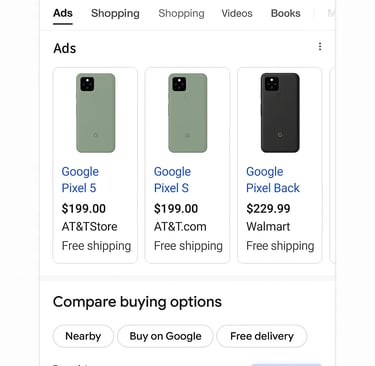 Pesquisa Google tradicional