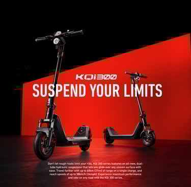 a scooter with a red background and a red background with a red and