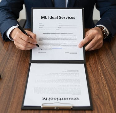 Close-up of a credit report with positive marks and a gold pen.