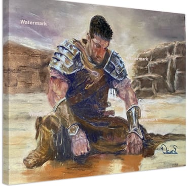 a painting of a man in armor