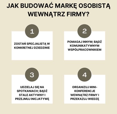 budowanie marki osobistej wewnątrz firmy - porady