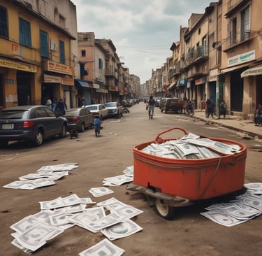 yellow, red, and green flag