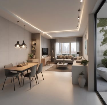 A cozy kitchen with contemporary appliances and design.