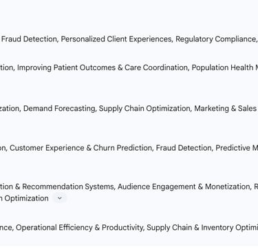 Table 3: Industry-Specific Data Lake Use Cases