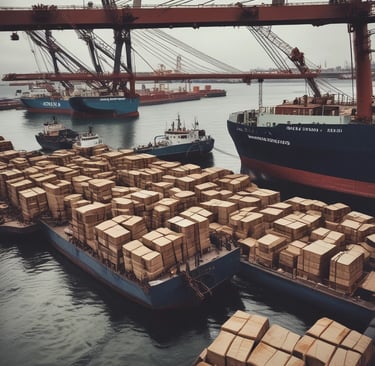 A vibrant photo of fresh seafood supplies ready for delivery.