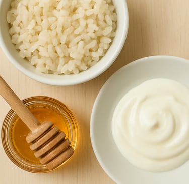 diy hydrating face mask for dry skin with honey and yogurt”