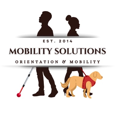 Mobility Solutions O&M provider logo for the blind legally blind low vision visually impaired