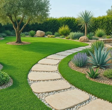 Suni Çim Su Tasarruflu Bodrum Bahçe Peyzaj