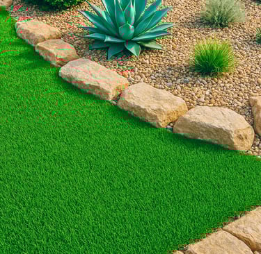 Suni Çim Su Tasarruflu Bodrum Bahçe Peyzaj