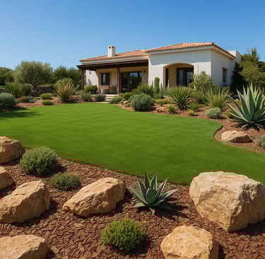 Suni Çim Su Tasarruflu Bodrum Bahçe PEyzaj