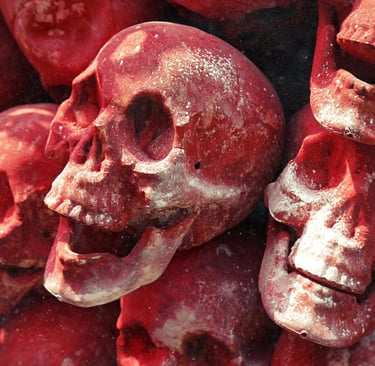 Pile of skulls representing the Ultimate Edition of Trivia from the Grave horror trivia game