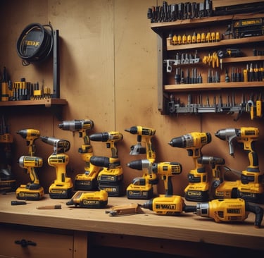 a bunch of tools are hanging on a wall