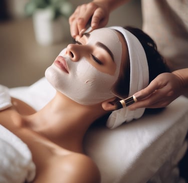 A group of students collaborating on a spa treatment project.