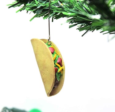 a taco christmas tree ornament