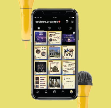 Illustration d'un feed instagram uniformisé avec mon service Social Media Management