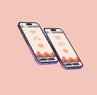 iPhone affichant le Sunrise Pack de Julietta Studio