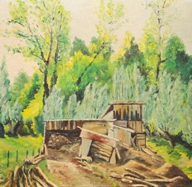 Reproduction d'une peinture d'Arsène Degrune "Haillon"