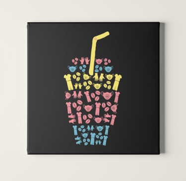 Coffee Scrub And Rubber Gloves Design