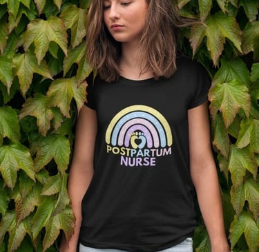 Postpartum Nurse T-shit Model
