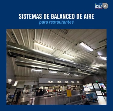 Sistema de aire acondicionado en la cocina de un restaurante en Mexicali.